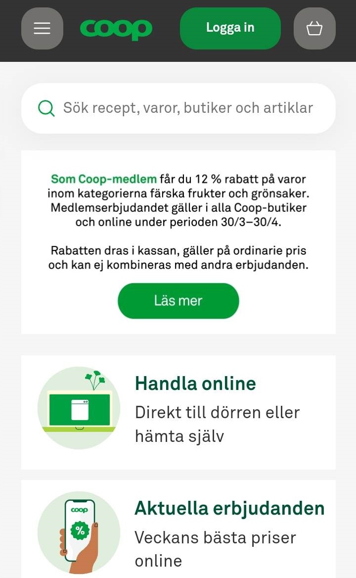 Coop MedMera logga in på personligt konto