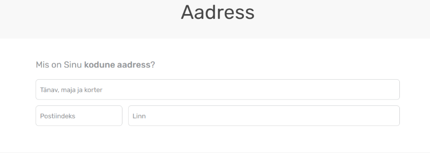 Mis on sinu kodune aadress