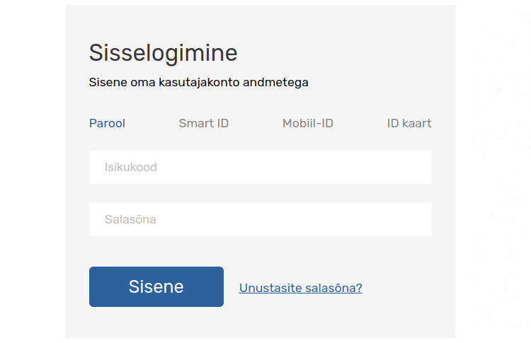 Sisselogimine Laen.ee et ID-kaarti ja Smart-ID