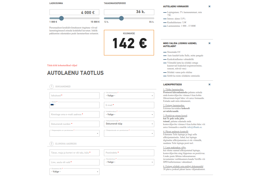 Kuidas TF Bank iseteenindus konto luua