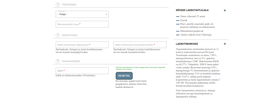 TF Bank login eelduseks on see, et olete täitnud ära oma isikuandmed
