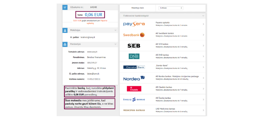 Užsiregistravus savitarna puslapyje atlikite identifikaciją