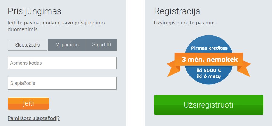 Smspinigai login ir registracija