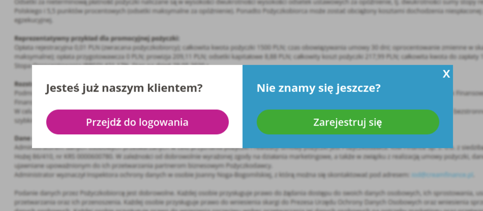 Rejestracja w lendon.pl